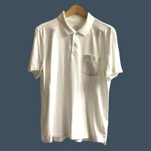 ST. JOHN'S BAY MEN'S WHITE POLO SHIRT SIZE MEDIUM